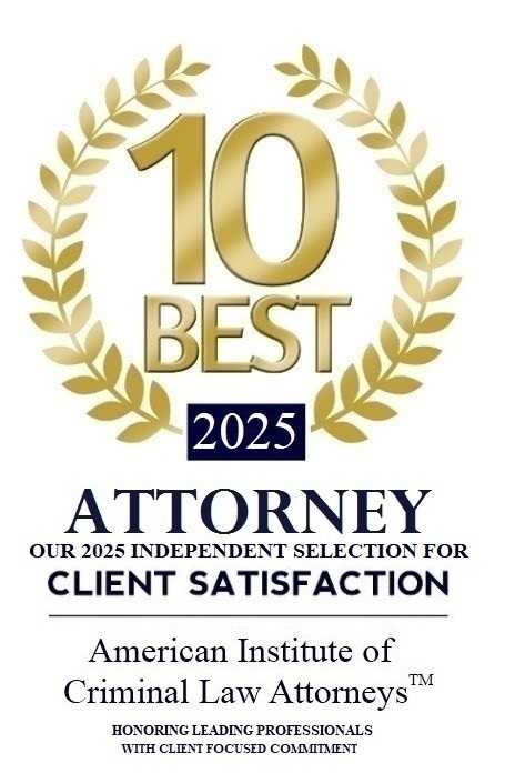 2025 best criminal law attorney american institute badge